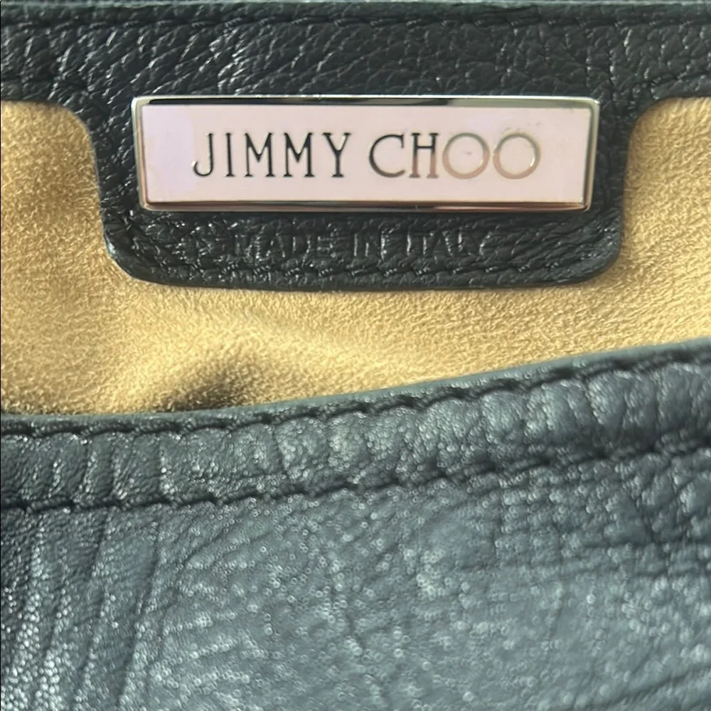 Jimmy Choo Authentic Sky Black Leather Hobo‎